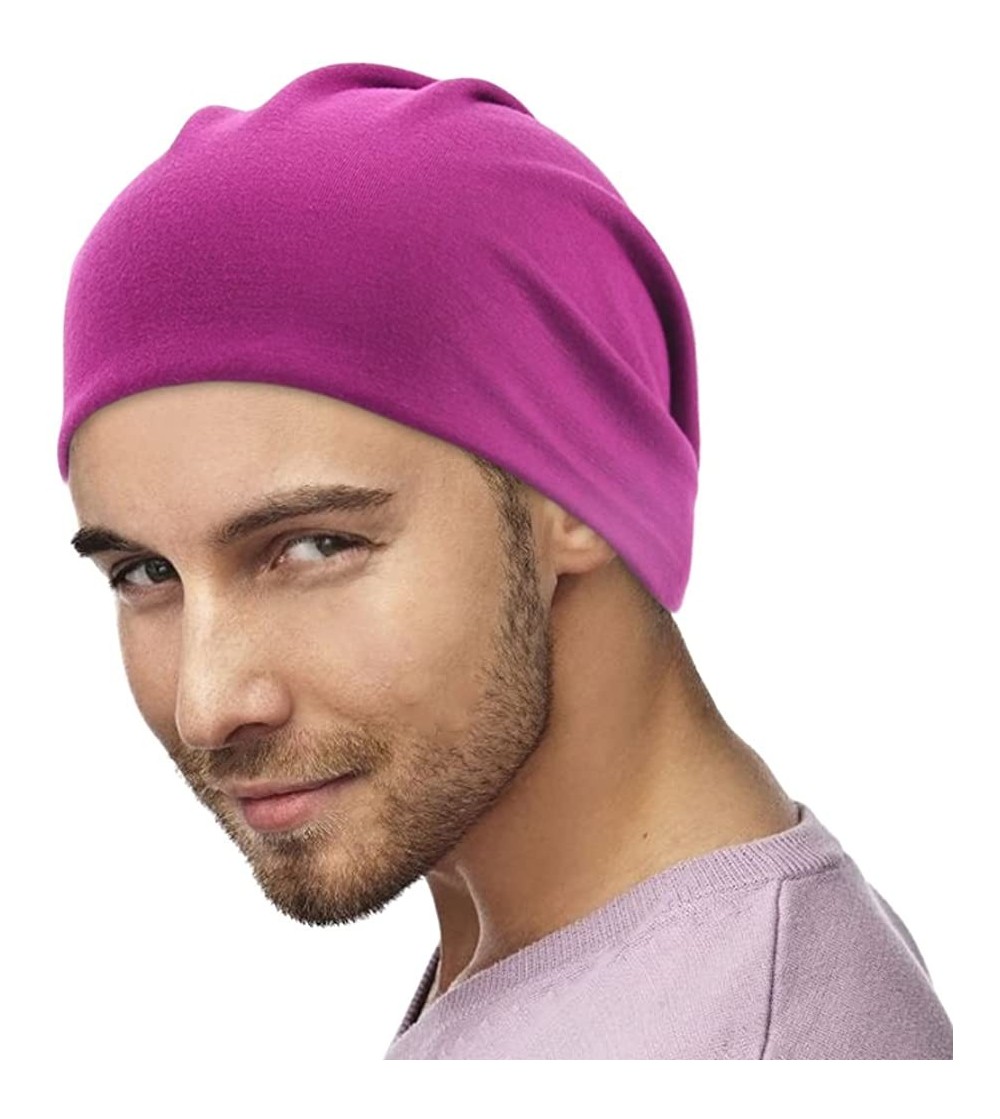 Skullies & Beanies Men Women Beanie Hat Skullcap Tuque Plain Color FFH393s02 - Purple - CM187HTHYW2