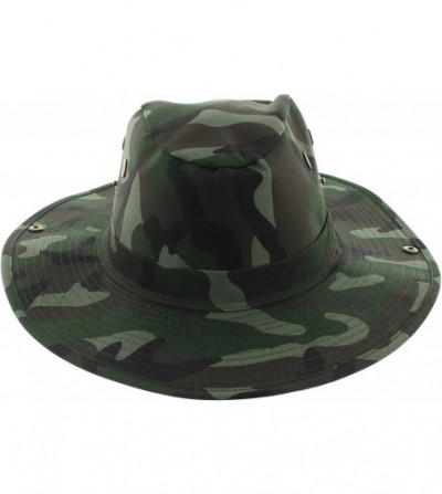 Sun Hats Wide Brim Bora Booney Outdoor Safari Summer Hat w/Neck Flap & Sun Protection - Green Camo Solid - CT183K3TN3W