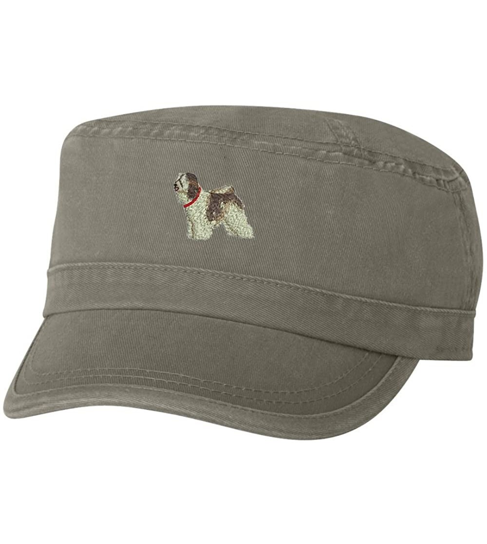 Baseball Caps Tibetan Terrier 100% Cotton Corps Cap - Olive - CF128NX9CYR