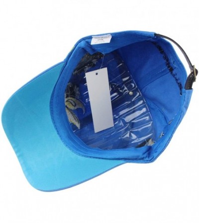 Baseball Caps Women Baseball Caps- Adjustable Breathable Embroidered Sun Hat for Sport Golf Mesh Sunbonnet Outdoor - Blue - C...