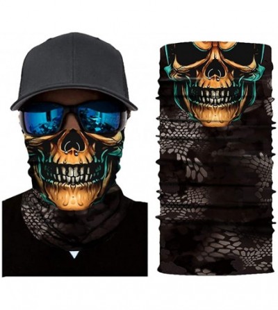 Balaclavas Seamless Face Mask Neck Gaiter UV Protection Windproof Face Mask Scarf - Skull F - CD194KA69ZD