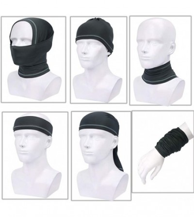 Balaclavas Summer Neck Gaiter Face Scarf/Face Cover/Bandana Neck Cover for Sun Hot Cycling Hiking Fishing - Dark Gray - CT18Y...