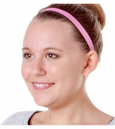 Headbands Women's Adjustable NO Slip Skinny Tech Sport Headband Multi Packs - Pink 1pk - C511VHCS65X