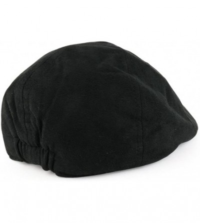 Newsboy Caps Plain Suede Ivy Cap Lined with Quilted Satin - Black - C0186TKYUDA