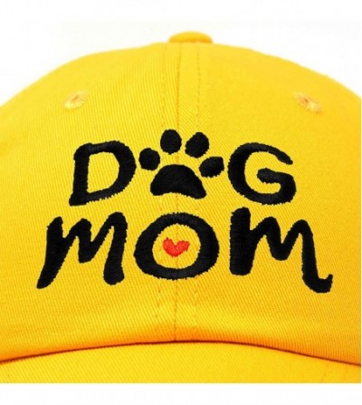 Baseball Caps Dog Mom Baseball Cap Women's Hats Dad Hat - Gold - CN18K6TZQWS