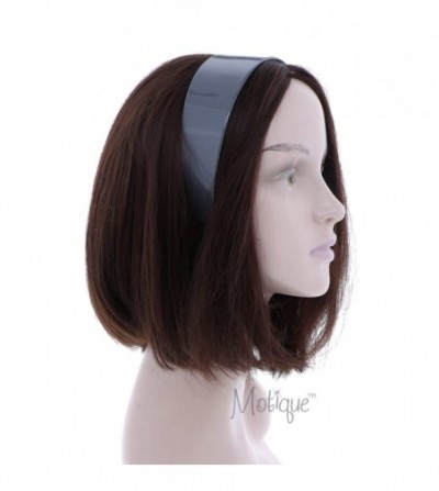 Headbands Grey 2 Inch Hard Plastic Headband with Teeth - Grey - C7128CA3MKP
