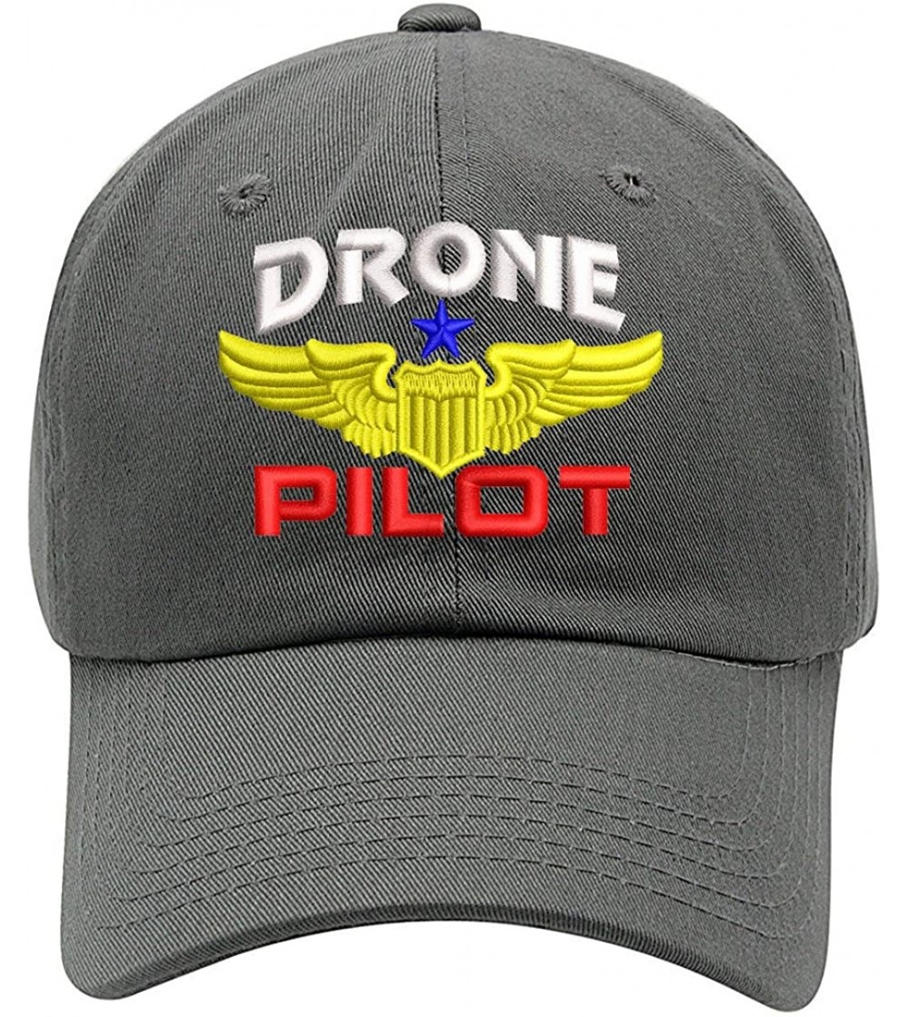 Baseball Caps Drone Pilot Aviation Wing Embroidered Soft Crown Dad Cap - Vc300_grey - C018QGMCKU0