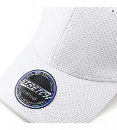 Baseball Caps Women High Bun Ponytail Hat Light Weight Stretch Fit Mesh Quick Dry Structured Cap - White - CD18I6Q02NZ