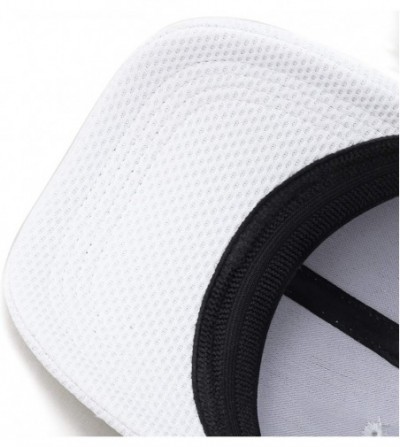 Baseball Caps Women High Bun Ponytail Hat Light Weight Stretch Fit Mesh Quick Dry Structured Cap - White - CD18I6Q02NZ