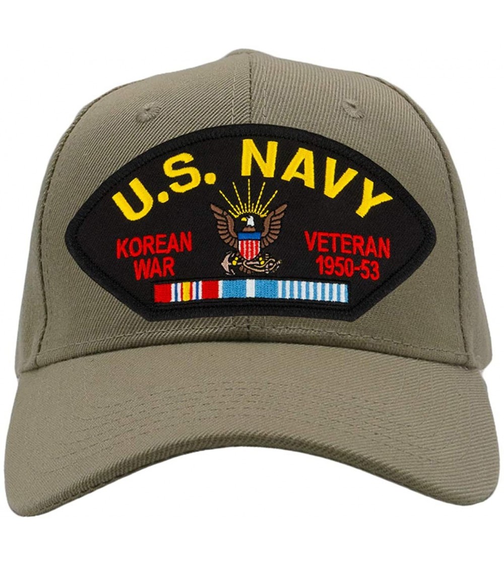 Baseball Caps US Navy - Korean War Veteran Hat/Ballcap Adjustable One Size Fits Most - Tan/Khaki - CS18HCHEZRN