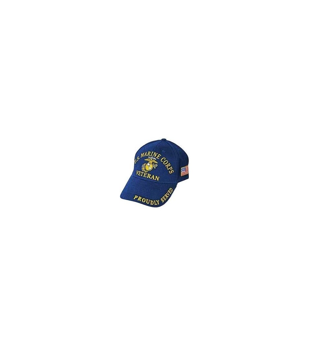 Baseball Caps U.S. Marine Corps Veteran Proudly Served Hat Cap Black - C3115VNVJOT