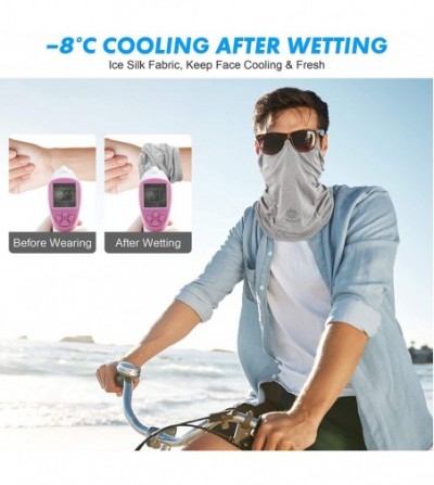 Balaclavas Balaclava UV Protect Windproof Dustproof Breath Cooling Face Mask Running Cycling Motor Mask for Men Women - Grey ...