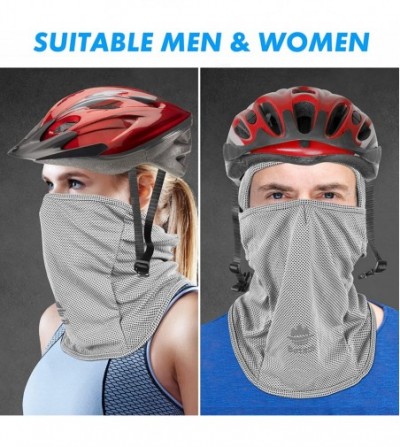Balaclavas Balaclava UV Protect Windproof Dustproof Breath Cooling Face Mask Running Cycling Motor Mask for Men Women - Grey ...