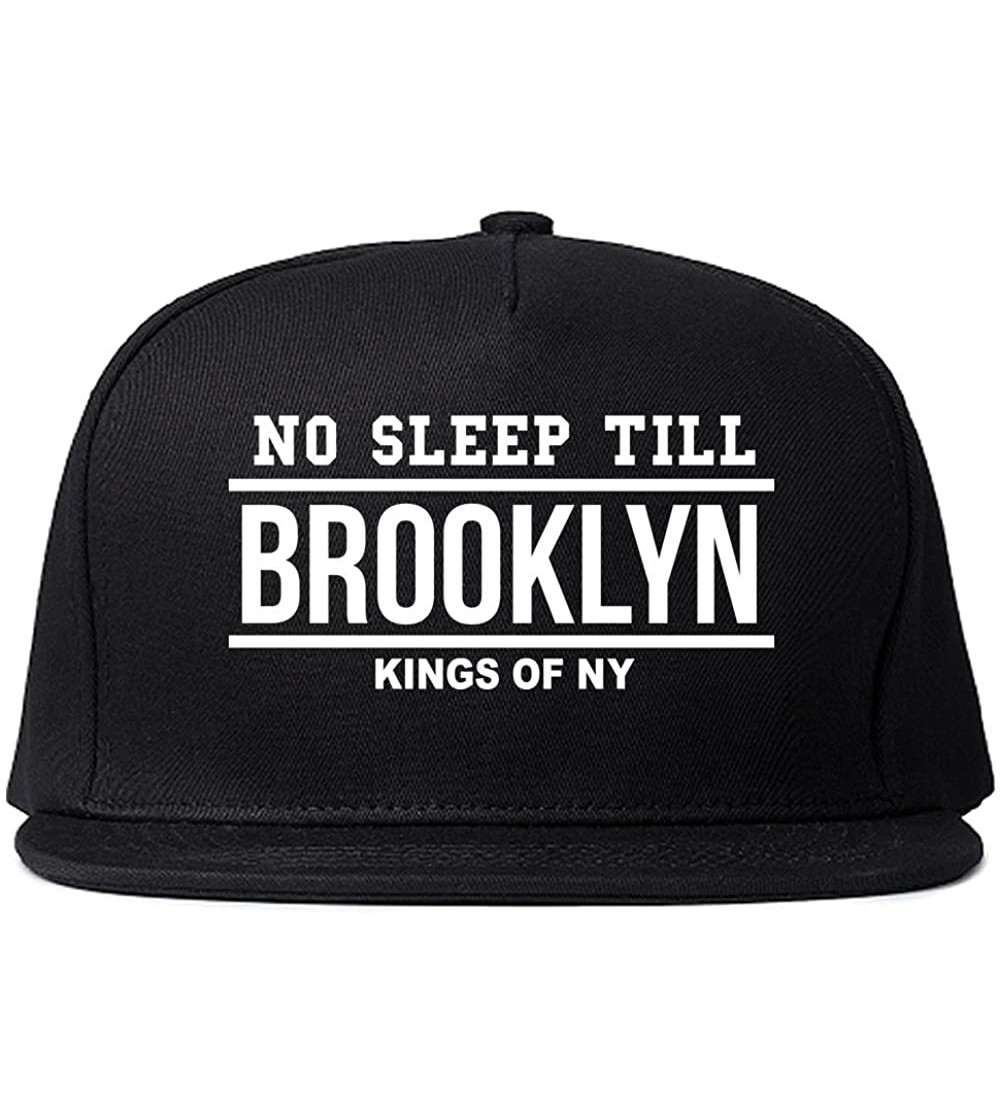 Baseball Caps No Sleep Till Brooklyn Snapback Hat - C611MWR6BBN