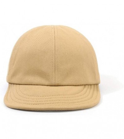 Baseball Caps Stylish Short Brim Soft Cap Baseball Cap Trucker/Baseball Style Hat Cap - Dy01-khaki - CP18YYWCQDY