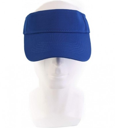 Visors Plain Men Women Sport Headband Sun Visor Adjustable Athletic Sportswear Runing Outdoor Hat Cap - Blue - CZ18QMRI22L