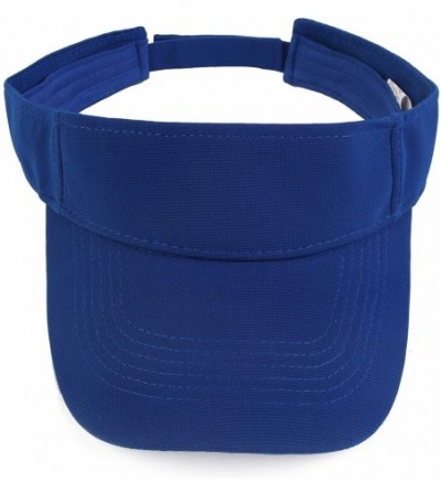 Visors Plain Men Women Sport Headband Sun Visor Adjustable Athletic Sportswear Runing Outdoor Hat Cap - Blue - CZ18QMRI22L