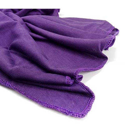 Headbands Women' Soft Stretch Headband Long Head Wrap Scarf Turban Tie (Dark Purple) - Dark Purple - CQ18H237LCC