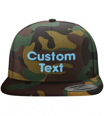 Baseball Caps Custom Embroidered 6089 Structured Flat Bill Snapback - Personalized Text - Your Design Here - Camouflage - CX1...