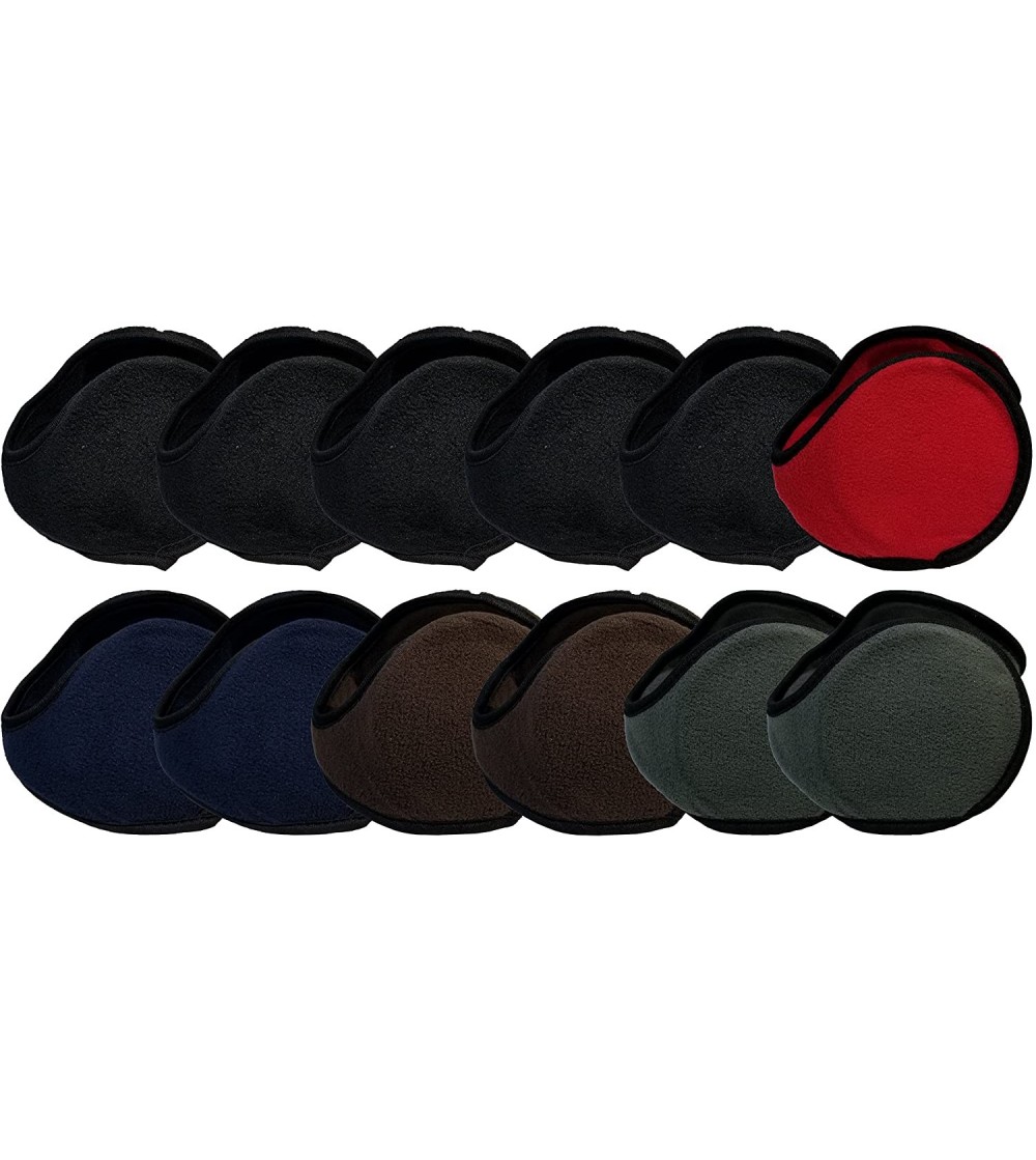 Cold Weather Headbands Winter Earmuffs- 12 Pack- Cozy Ear Warmers Colors Mens Womens Unisex Bulk Assorted Ear Muff - CX189QD5U0E