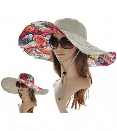 Sun Hats Womens Summer Flap Cover Cap Cotton Anti-UV UPF 50+ Sun Shade Hat Folding Sun Hat Beach Cap - Beige - C8182OLWC9A