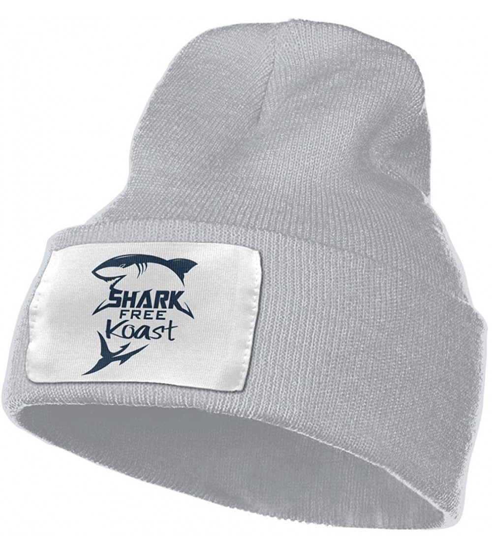 Skullies & Beanies Women & Men Stop Shark Finning Art Winter Warm Beanie Hats Stretch Skull Ski Knit Hat Cap - Gray - C718NOH...