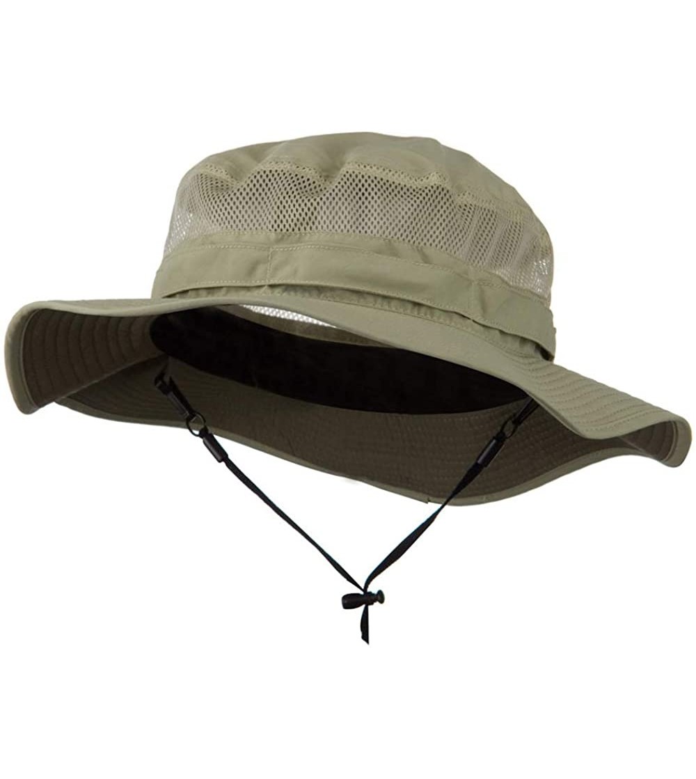 Sun Hats Big Size Taslon UV Bucket Hat - Khaki - CR11HZ8AX17