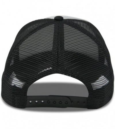 Baseball Caps Two Tone Trucker Hat Summer Mesh Cap with Adjustable Snapback Strap - Black-gray - CL119N21HPZ