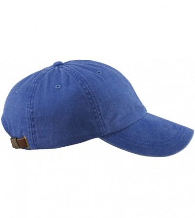 Baseball Caps 6-Panel Low-Profile Washed Pigment-Dyed Cap - Royal Blue - C612NRDFRX8