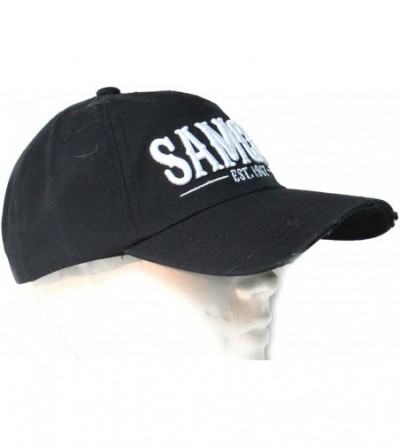 Baseball Caps Authentic Licensed 100% Cotton Samcro 2.0" Adjustable HAT SOA9258 Black - CO17YLUTGWI