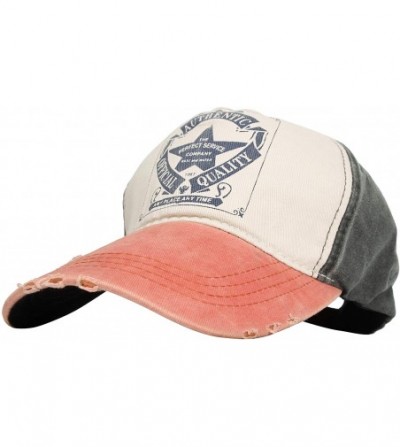 Baseball Caps Distressed Vintage Baseball Cap 100% Cotton Trucker Dad Hat KZ10033 - Orange - CK18QA7WI4Q