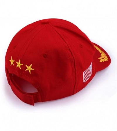 Baseball Caps Donald Trump 2020 Keep America Great Slogan USA Flag Cap Adjustable Baseball Hats - Red - CZ18QZNAY47