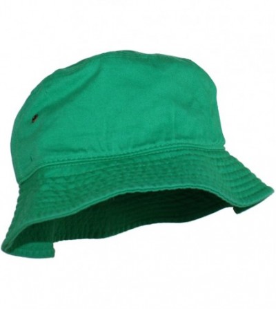 Bucket Hats Simple Solid Cotton Bucket Hat - Kelly Green - CY11LXK91KX