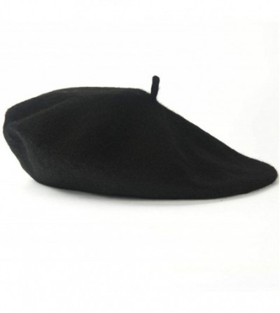 Skullies & Beanies Spring Beret Hat Flat Cap Women Wool Berets Hat Caps Casquette Female Warm Winter Cap - Grey - C218A2Y6DYQ