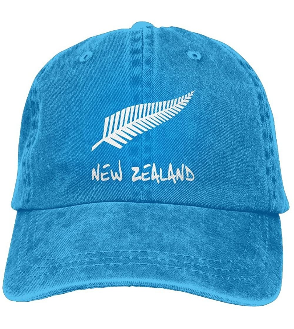 Cowboy Hats Cap New Zealand Unisex Cotton Denim Hat Washed Retro Gym Hat - Blue - CQ189QZGYRU