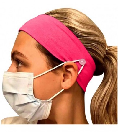 Balaclavas Button Headband for Nurses Women Men Yoga Sports Workout Turban Heawrap Face Cover Holder - Protect Your Ears - CR...