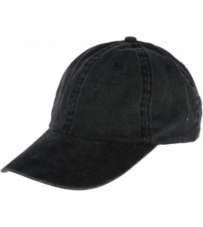 Baseball Caps Pigment Dyed Cotton Twill Cap - Black - CR1889IE7O9