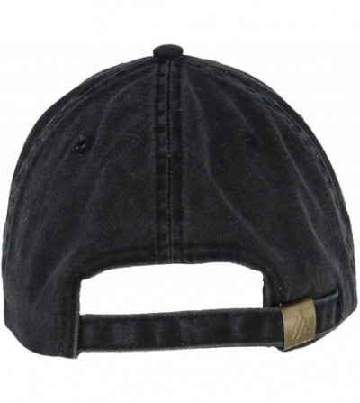 Baseball Caps Pigment Dyed Cotton Twill Cap - Black - CR1889IE7O9
