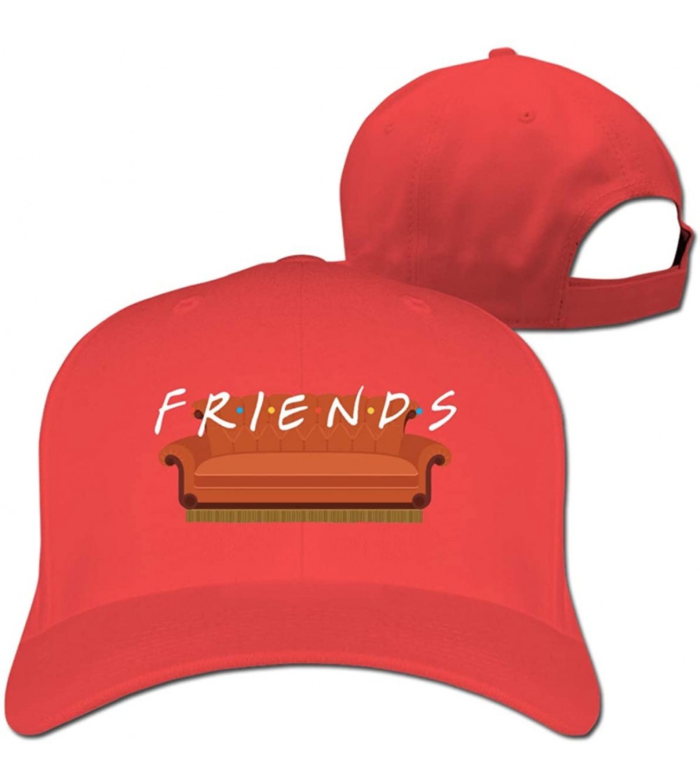 Baseball Caps Unisex Baseball Cap Convenient Friends Tv Show Design Adjustable Mens&Womens Pigment Dyed Hats - Red - CK18Y7M95ZZ