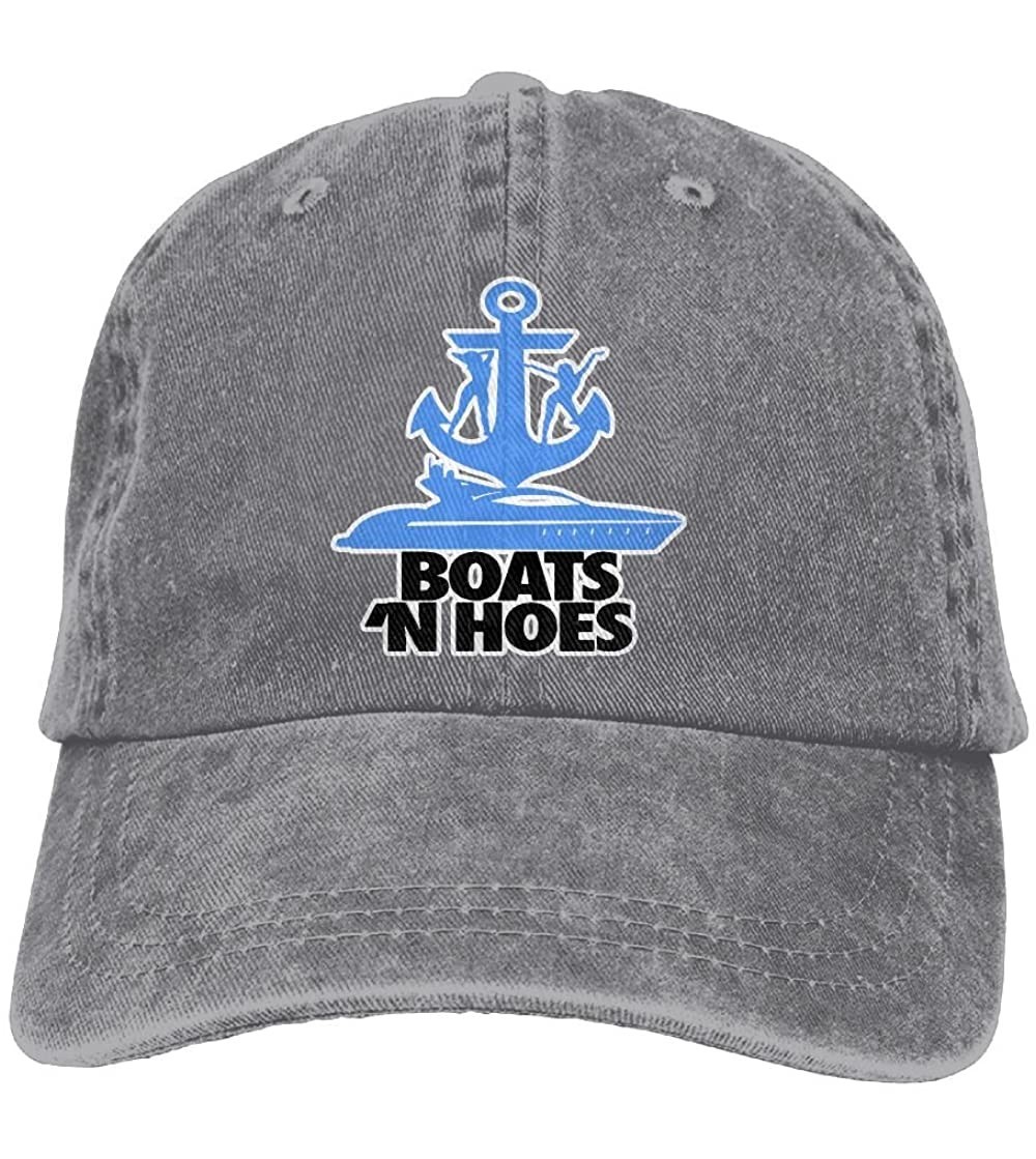 Skullies & Beanies Boats and Hoes Anchor Cool Unisex Washed Cap Adjustable Dad's Denim Stetson Hat - Ash - CQ18E6T7CTH