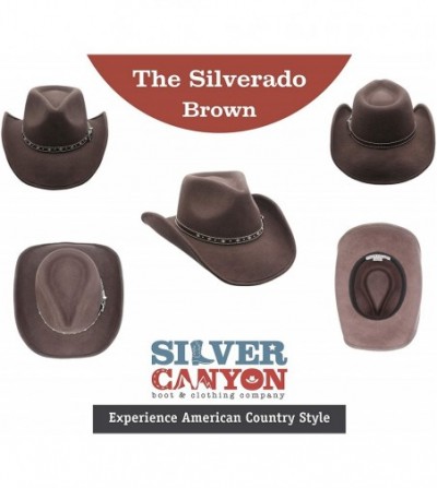 Cowboy Hats Shapeable Outback Cowboy Western Wool Hat- Silver Canyon - Brown - CL18KOLDAZG