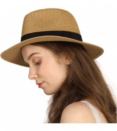 Straw Panama Protection Fedora Sun Packable