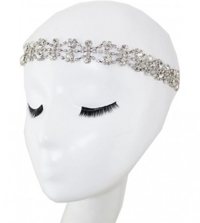 Headbands Rhinestone Stud Accent Hair Band Headband Bridal Headpiece Prom Dancer Festival(wiipu-N25) - C411GJNPFX1