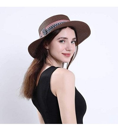Sun Hats Panama Straw Hats Foldable Summer Straw Hat with Brim Sun Beach Hat for Men Women One Size Adjustable - CU18W5IH5Q2