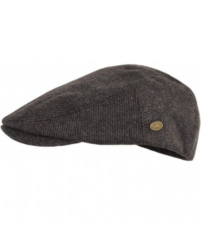 Newsboy Caps Premium Men's Wool Newsboy Cap SnapBrim Thick Winter Ivy Flat Stylish Hat - 3082-brown Herringbone - CE18Y8LW6ID