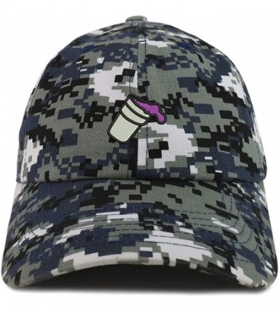 Baseball Caps Double Cup Morning Coffee Embroidered Soft Crown 100% Brushed Cotton Cap - Navy Digital Camo - CT18TTDA0Y9