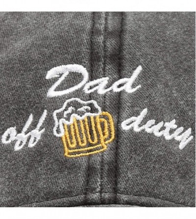 Baseball Caps Baseball Dad Hat Vintage Washed Cotton Low Profile Embroidered Adjustable Baseball Caps - Dad Off Duty - Black ...