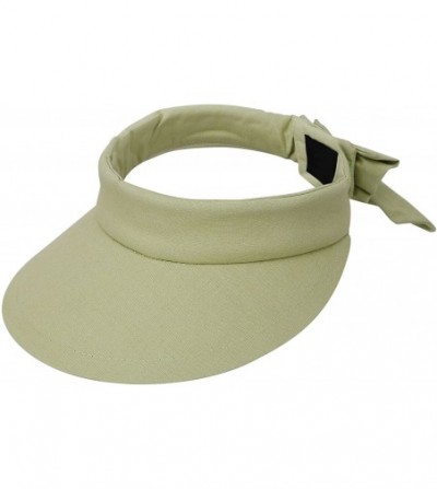 Sun Hats Womens Summer Packable UV Protective Wide Brim UPF 50+ Sun Visor Hat - Lime - CL18DGX5MXT