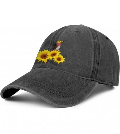 Baseball Caps Unisex Baseball Cap Cowboy Hat Hawk Dad Hats Trucker Hat - Hummingbirds Sunflower - CS18W8GMHKK