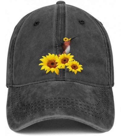 Baseball Caps Unisex Baseball Cap Cowboy Hat Hawk Dad Hats Trucker Hat - Hummingbirds Sunflower - CS18W8GMHKK